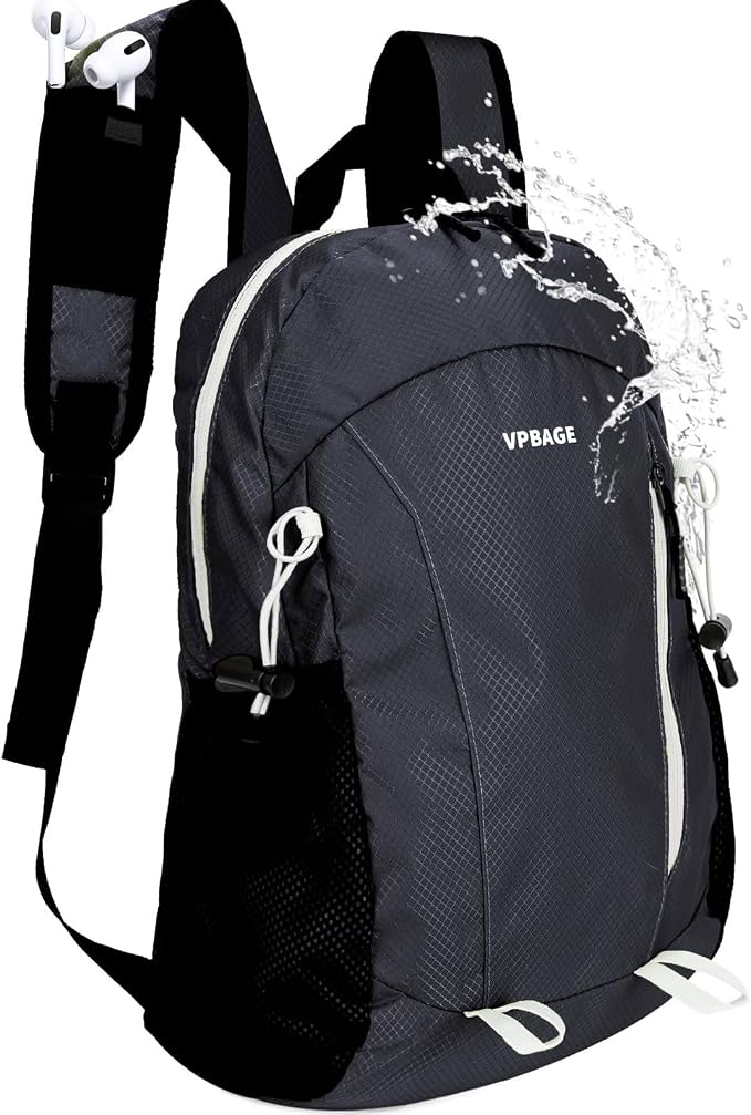 VPBAGE 15L Water-resistant Hiking Daypack, Small Backpack Travel Outdoor by VpbageGear