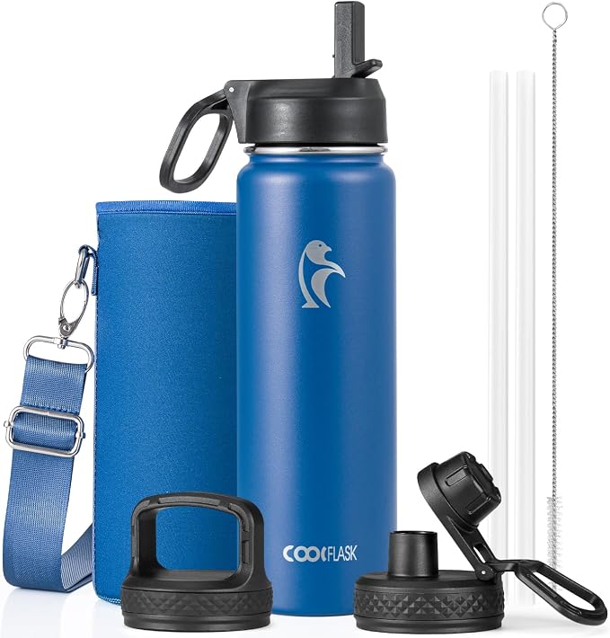 Coolflask Water Bottle 24 oz Insulated by Coolflask