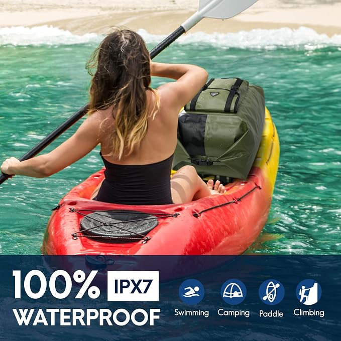 Haimont Dry Waterproof Roll Top Backpack Marine Dry Bag River Pack - Image 2
