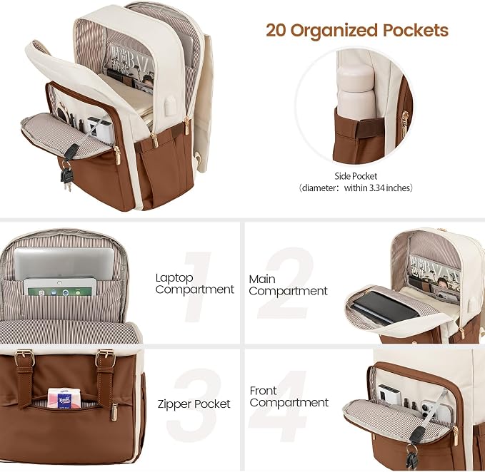 LOVEVOOK Travel Laptop Backpack Purse - Image 3