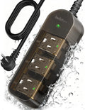 Outdoor Power Strip, 3 AC Outlets, 5 FT, 1625W/13A High-Power Single-Device Use by Iwister