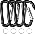 sprookber 4" & 5" Extra Large Aluminum Carabiner D Ring, Caribeener Clips by Sprookber