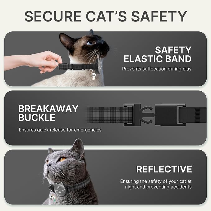 Waterproof Airtag 2nd & 1st Cat Collar, Breakaway Cat Airtag Collar - Image 6