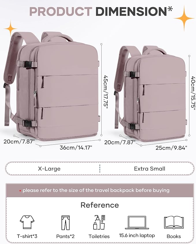 Travel Backpack Carry On Flight Aapproved Personal Item Travel Bag Mochila De - Image 3