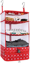 Surblue Hanging Closet Storage Bag Collapsible 3-Shelf Washable Oxford Fabric by SURBLUE
