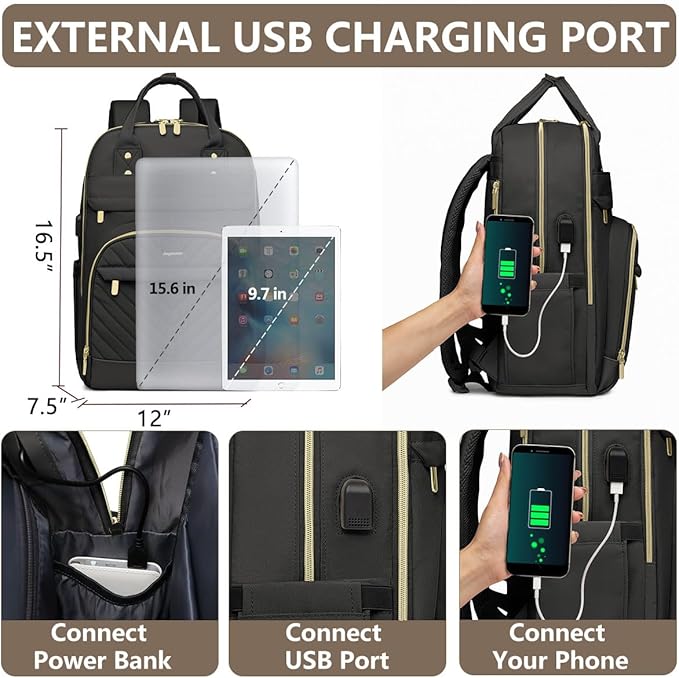 Laptop Backpack for Women Work Bag - Image 4