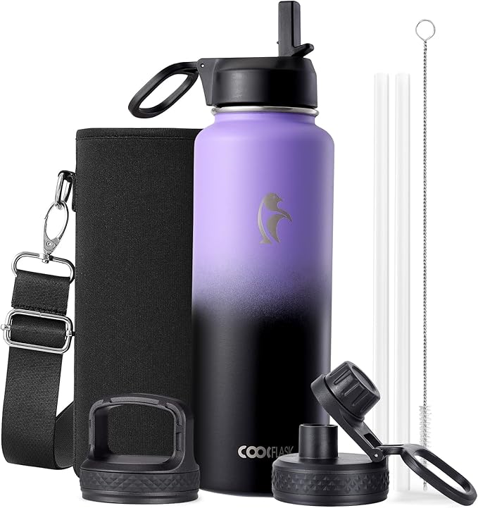 Coolflask Water Bottle 40 oz Insulated by Coolflask