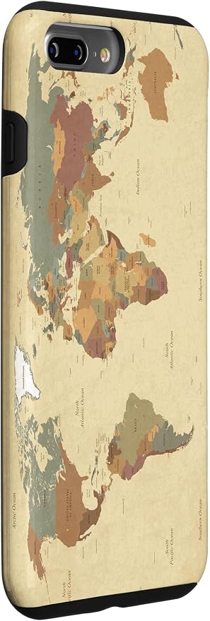 Globe Map Smartphone Cell Cover Gift World Map Pattern Phone Case - Image 3
