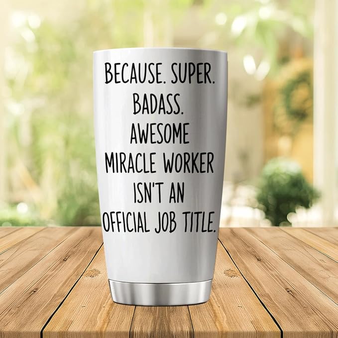 CUBICER Chaos Coordinator Quote Stainless Steel Tumbler 20 Oz Inspirational - Image 3