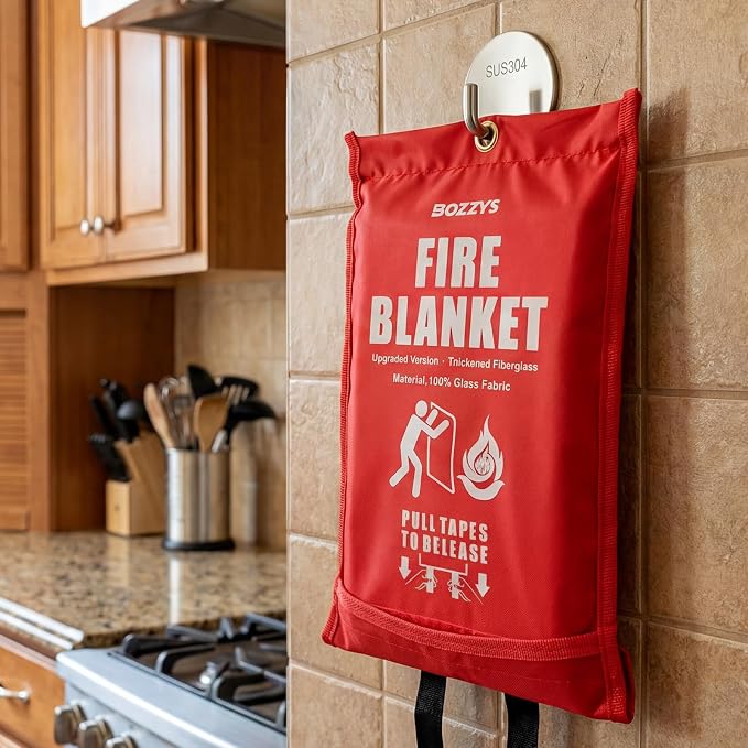 Fire Blanket 3-Pack | Fiberglass Prepared Fire Suppression | 40"x40" Fire - Image 7