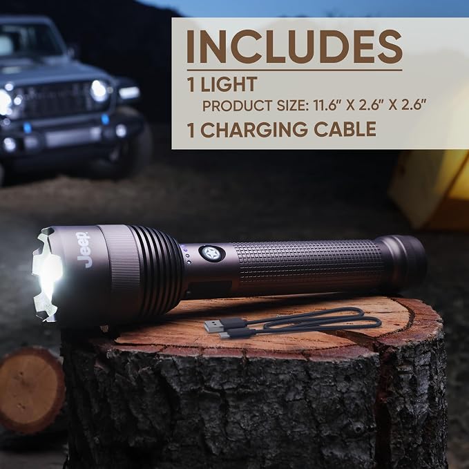 Energizer Jeep High Lumen-10000 Flashlight Recharegeable, Ultra Bright 10 - Image 6