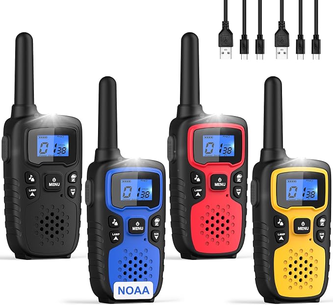 Wishouse Walkie Talkies for Adults Long Range-Rechargeable 4 Pack 2 Way Radios by WisHouseWALKIETALKIESFORTHEENTIREFAMILY