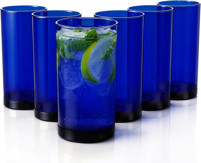 Zulay Kitchen Plastic Drinking Glasses – 24oz Acrylic Shatterproof Water Cups by ZulayKitchen