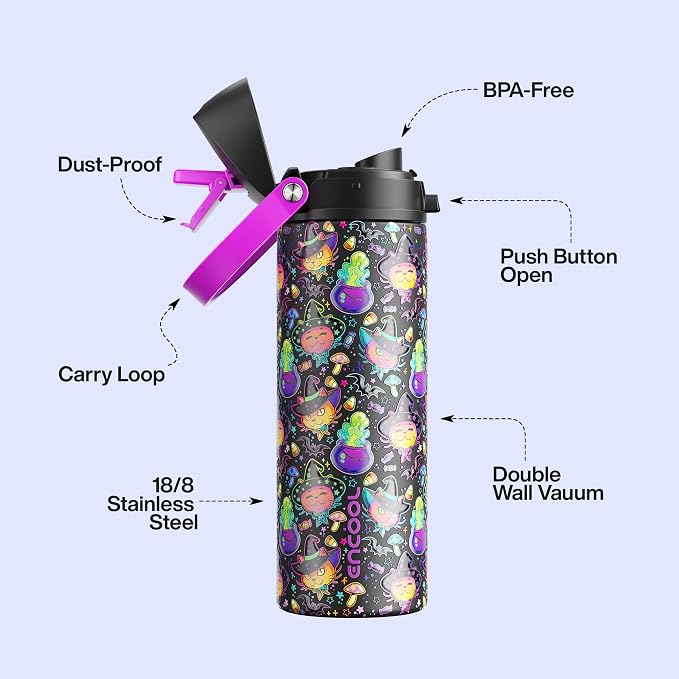 Insulated Water Bottle with Straw - Image 3