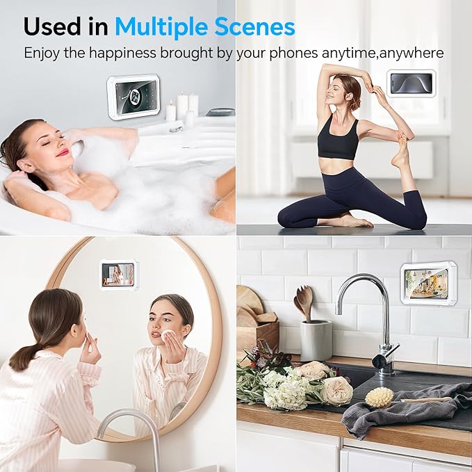 Coolpow Shower Phone Holder Waterproof【480°Rotatable】Retractable Adjustable - Image 8