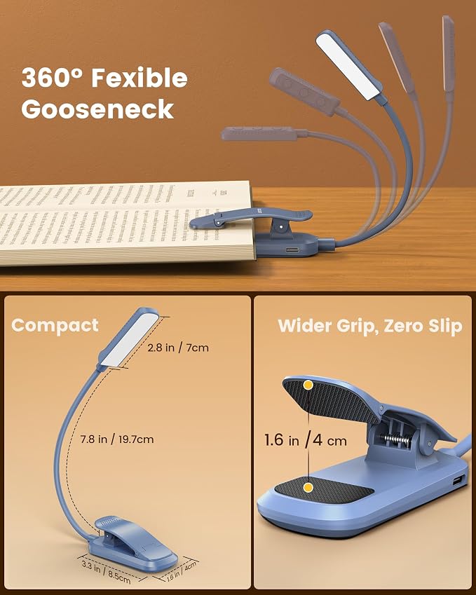 Glocusent 13 LEDs Book Lights for Reading at Night, 120 Hrs Runtime - Image 6