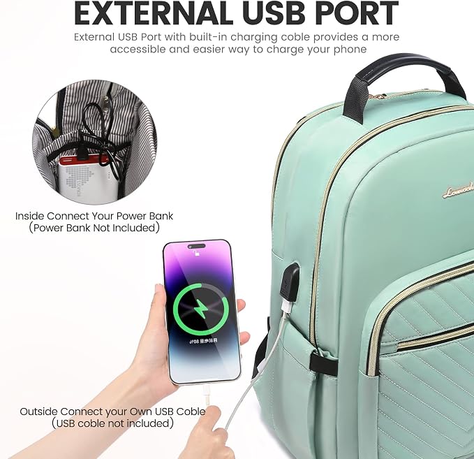 LOVEVOOK Laptop Backpack for Women 18.4 inch, Cute Womens Travel Backpack Purse - Image 5