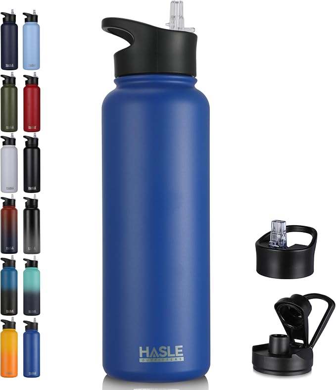 HASLE OUTFITTERS 40oz Stainless Steel Water Bottle, Vacuum Insulated Double by HASLEOUTFITTERS