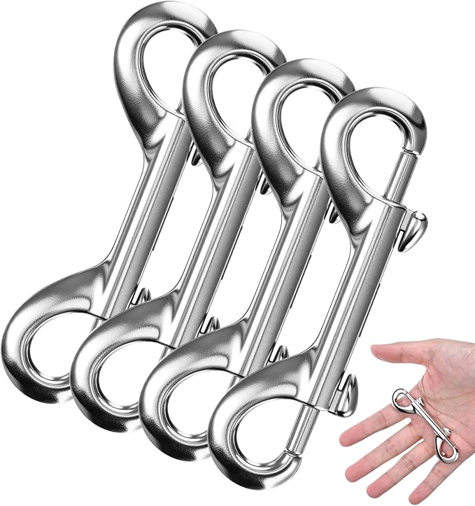 4 PCS Snap Hooks, 3.5 Inch Double Ended Snap Hooks Multipurpose Carabiners - Image 2