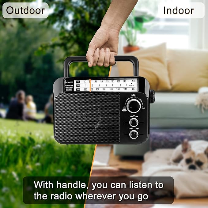 Retekess TR604W AM FM NOAA Radio, Portable Emergency Weather Radios - Image 5