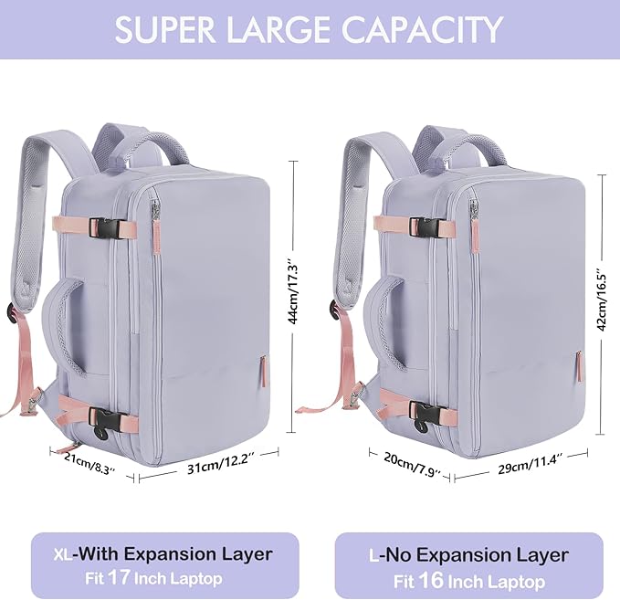 Beraliy Large Travel Backpack For Women, Airline Approved Carry On Backpack - Image 8