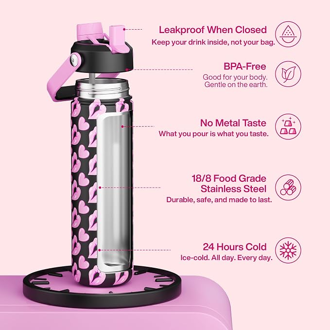 ENCOOL Valentine's Day Insulated Water Bottle - Image 2