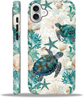 for iPhone 16 Case, HH2 Ocean Sea Turtle Nautical Map Hybrid 2 Layer Hard Shell by Unknown