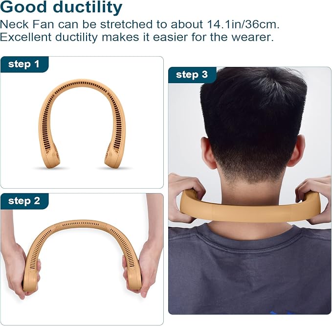 CIVPOWER Neck Fan: Portable Personal Neck Cooling Rechargeable Bladeless Fan - Image 10