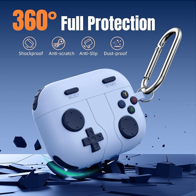 Game Case for AirPods Pro 3 Case 2025, Shockproof Silicone Cover for Apple - Image 3