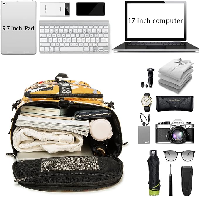 Gym Duffle Bag Waterproof black Laptop Backpack Suitable - Image 4