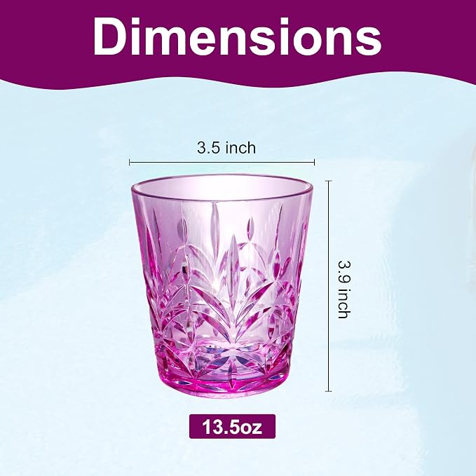 Lily's Home 13.5 oz Unbreakable Premium Drinking Tumblers Set of 4, BPA-Free - Image 2