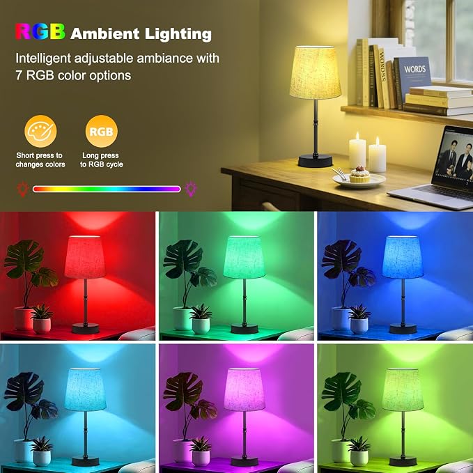 Wowag Cordless Table Lamp, 5000mAh Rechargeable Battery Operated Desk Lamp - Image 3