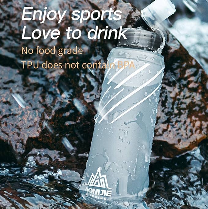 AONIJIE TPU Soft Flask Water Bottle Collapsible Running Flask - Image 7