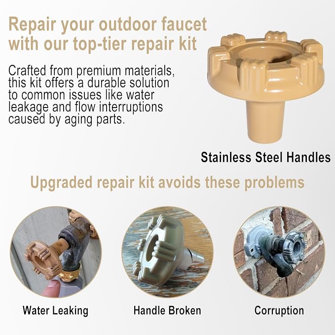 RK-17MH Outside Faucet Repair Kit Metal Handle Compatible - Image 5