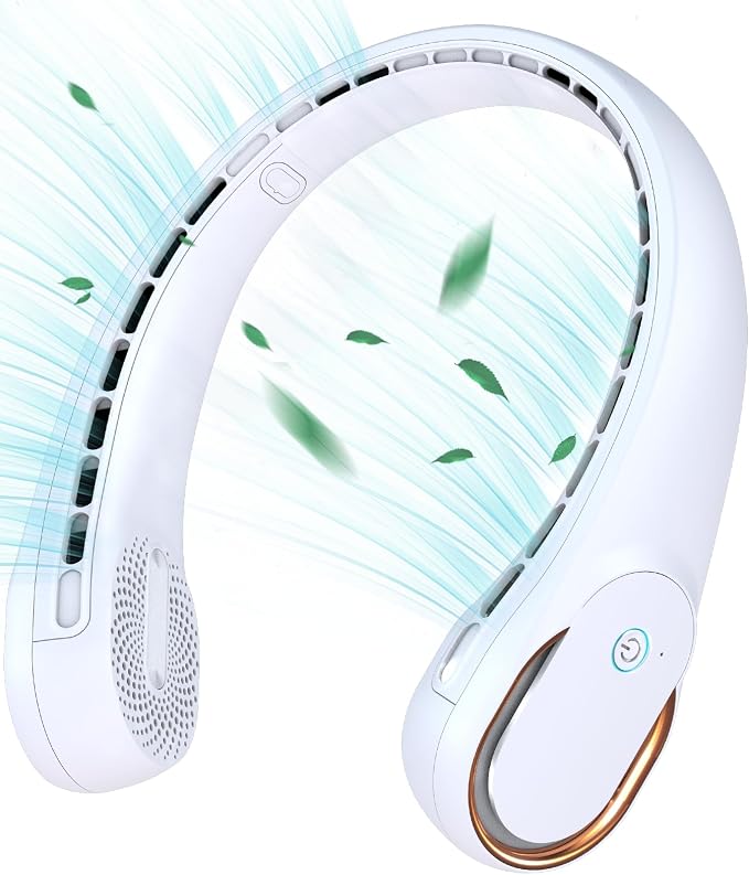 KIDEE Neck Fan, Neck Fans Portable Rechargeable, Upgrade 360° Air Outlet by KIDEE