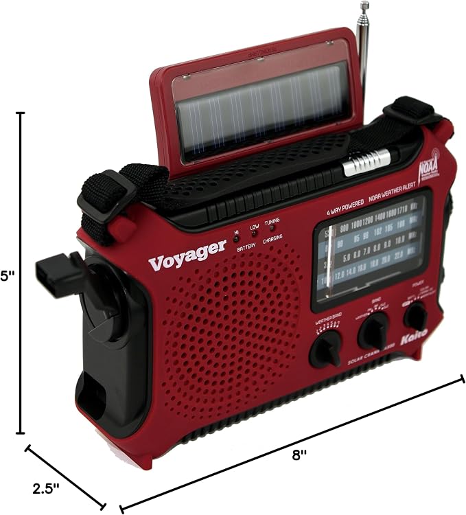 Kaito KA500RED 5-Way Powered Emergency AM/FM/SW Weather Alert Radio - Image 10