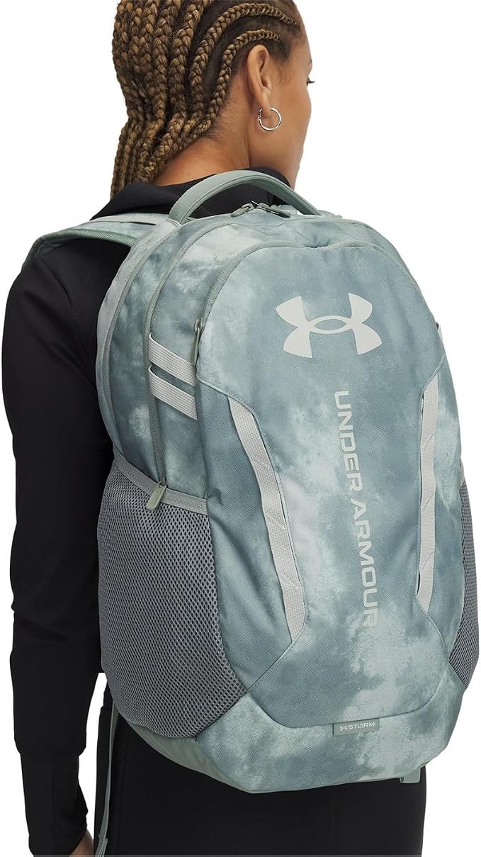 Under Armour Unisex Hustle 6.0 Backpack, Silica Green/Hydro Green, One Size - Image 3