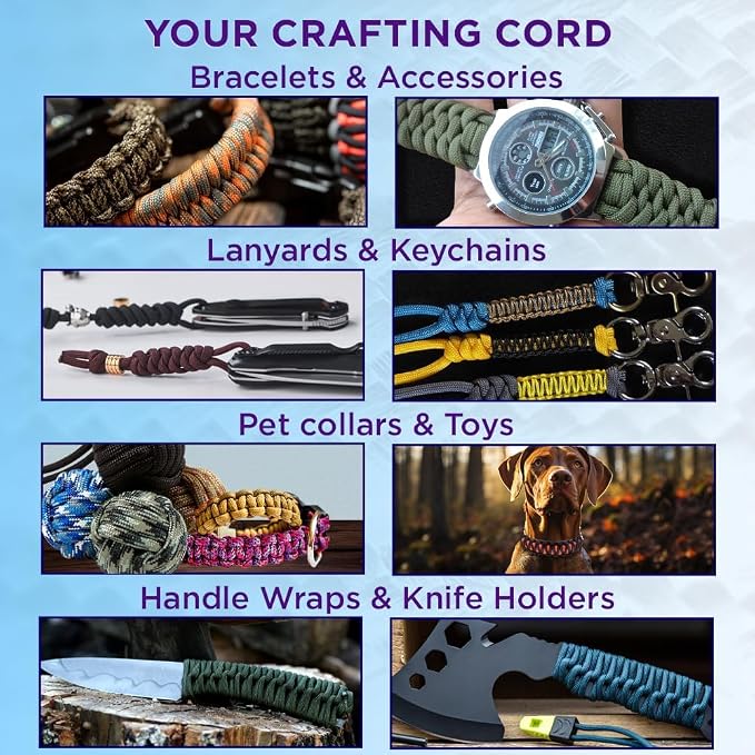TECEUM Reflective Paracord Rope 1000 – 1000ft/200ft/100ft/50ft – 40+ Colors – - Image 5