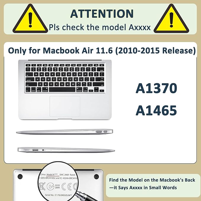 Laptop Cover for MacBook Air 11 inch Case 2015-2010 Release, Anti-Cracking - Image 2