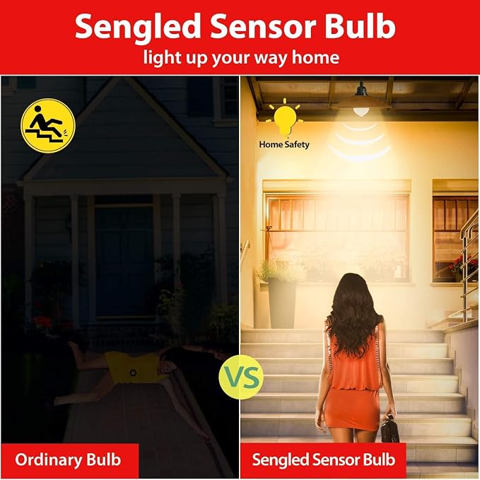 Sengled Motion Sensor Light Bulbs, A19 LED Dusk to Dawn Bulbs 3000K Soft White - Image 9