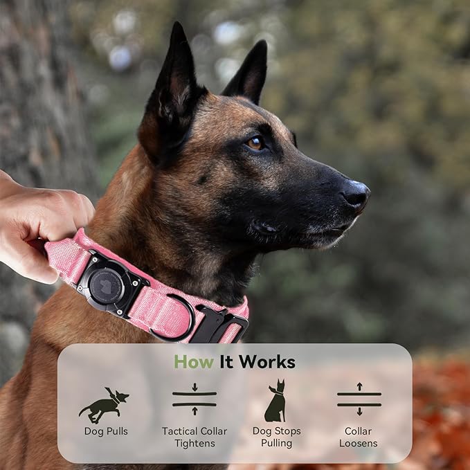 2026 Upgrade Waterproof AirTag Dog Collar, Military Tactical Dog Collar - Image 6
