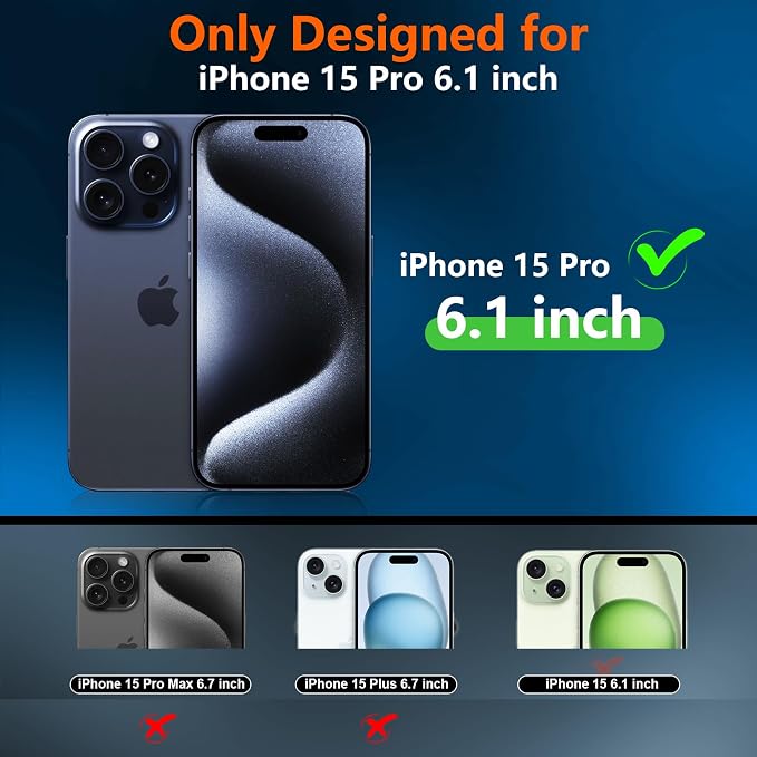 SPIDERCASE for iPhone 15 Pro Case Waterproof, Built-in Lens & Screen Protector - Image 2