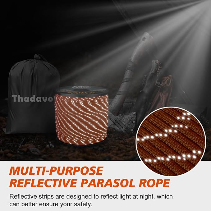 Reflective Paracord Rope 850Ib, 50/100/200/500/1000ft 4MM 11 Strand Strong - Image 4