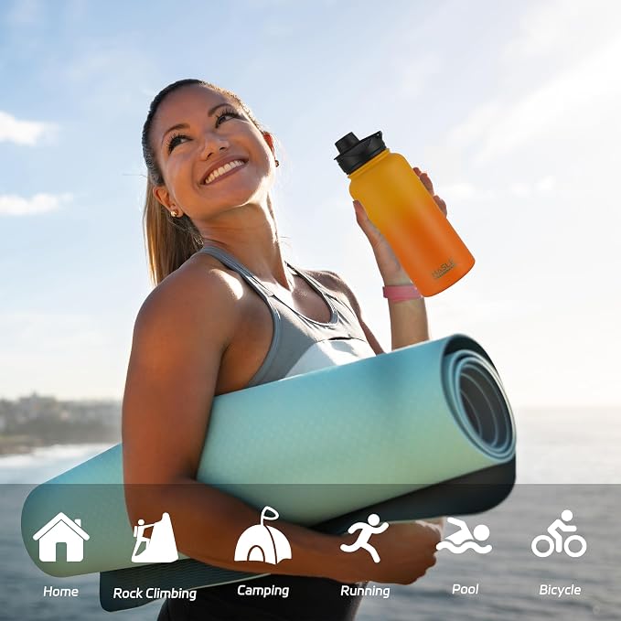 HASLE OUTFITTERS 32 oz Insulated Water Bottle Stainless Steel Double Walled - Image 6