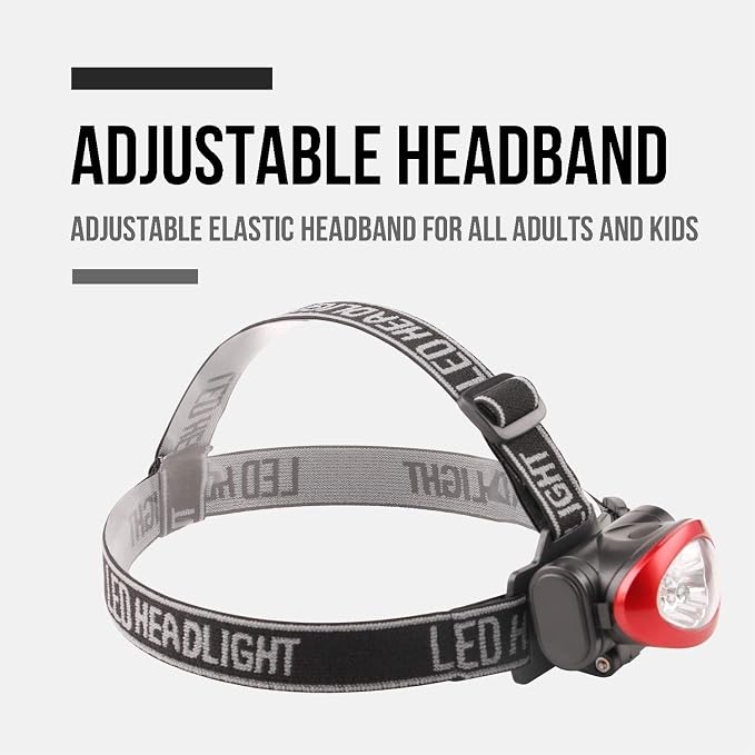 Lichamp Headlamp, 10 Pack 12 LED 3 Mode Portable Head Lamp Flashlight, Outdoor - Image 5
