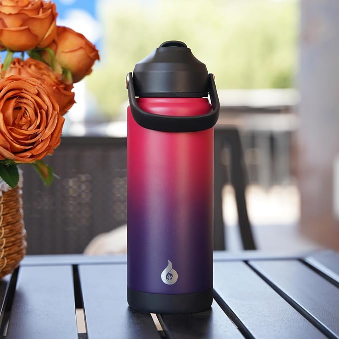 BJPKPK Water Bottle with Straw Lid, 24oz Vacuum Insulated Water Bottles - Image 6