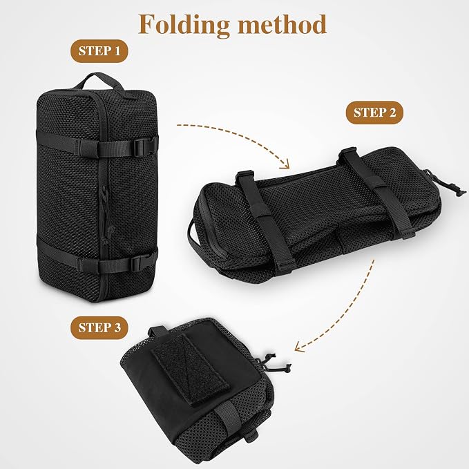 PETAC GEAR 3 PCS Tactical Modular Packing Cubes, Large Capacity Mesh Storage Bag - Image 4