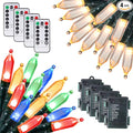 Christmas Mini String Lights Outdoor 4 Pack 17.7 Feet 50 Led 8 Modes Battery by Brightown