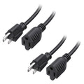 Cable Matters 2-Pack 16 AWG Heavy Duty 13A Power Extension Cord - 15ft by CableMatters