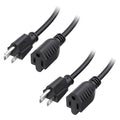 Cable Matters 2-Pack 16 AWG Heavy Duty 13A Power Extension Cord - 6ft by CableMatters